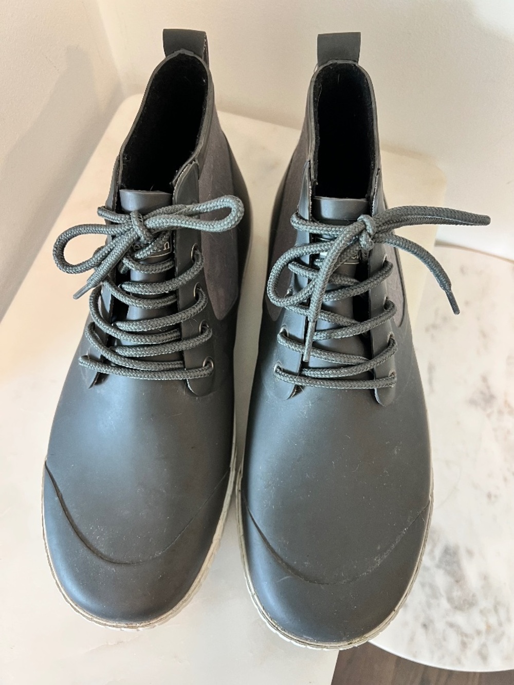 Mens Tretorn Rubber lace up boots - Grey/Green - Size 44